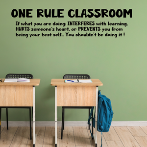 One Rule Classroom Decal