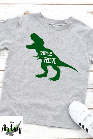 Three Rex shirt, 3rd birthday shirt, Dinosaur shirt