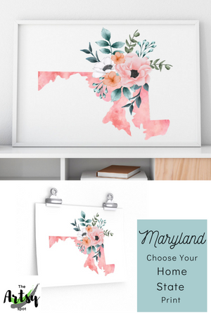 Maryland Home State Print