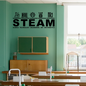 STEAM Decal, STEAM classroom decal, Science classroom decal, Technology Classroom decal, Art teacher