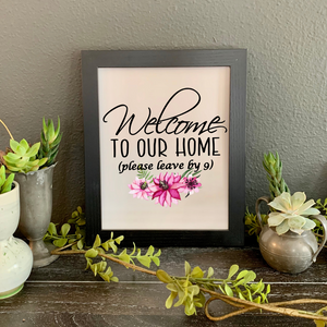 funny housewarming gift, funny gift for new parents, Funny Welcome to our home sign