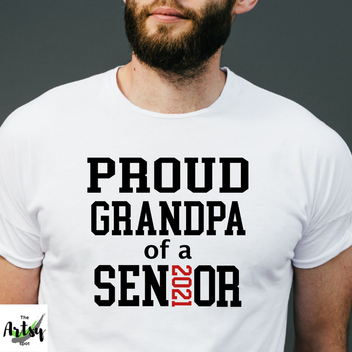 Proud grandpa of a 2021 senior shirt