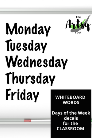 Days of the Week decal | Whiteboard words decal