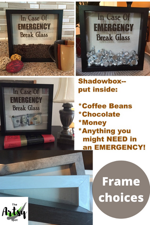 DECAL ONLY for DIY Shadow Box-In Case Of Emergency Break Glass - The Artsy Spot