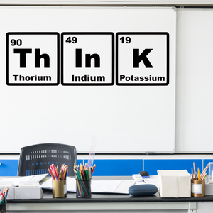 THINK Decal with Periodic Table of Elements, Science class decal