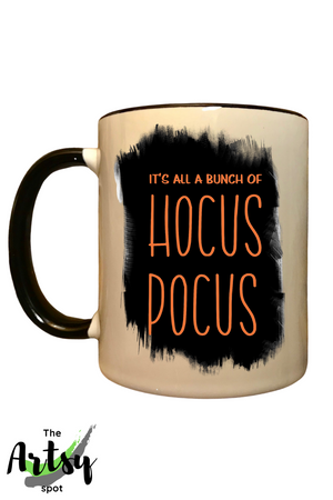 It's all a bunch of Hocus Pocus mug, RAE DUNN inspired  Hocus Pocus mug, funny Halloween mug, funny Hocus Pocus coffee mug, Funny Fall gift,  funny Halloween gift for wife 