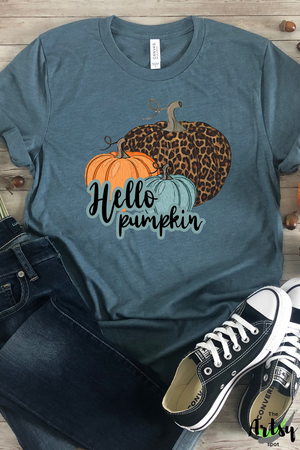 Hello Pumpkin shirt, muti-colored pumpkins shirt, cute fall shirt, pumpkin shirt, fall apparel, hello pumpkin t-shirt