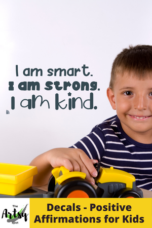 I am Smart, I am Strong, I am Kind decal, Positive affirmations Classroom door Vinyl Wall Decal, school wall decor