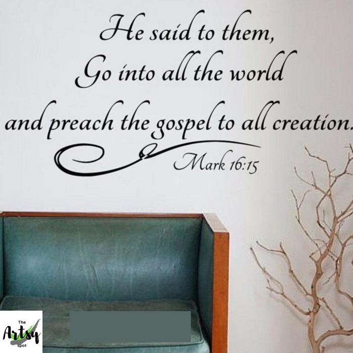 Mark 16:15, The Great Commission Decal