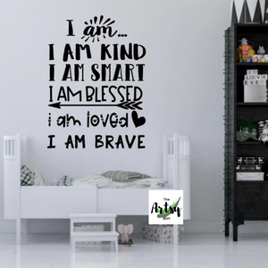 Child's Bedroom Positive Affirmations Decal - The Artsy Spot