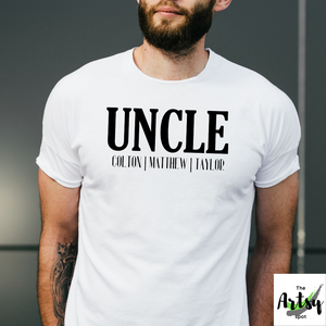 Personalized UNCLE shirt with kid's names, Custom Uncle shirt