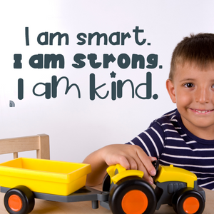 I am Smart, I am Strong, I am Kind decal, Positive affirmations Classroom door Vinyl Wall Decal, classroom decor
