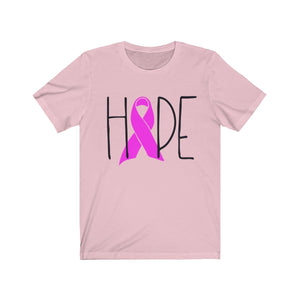 Pink Ribbon shirt, HOPE and a pink ribbon, breast cancer awareness, Breast Cancer shirt