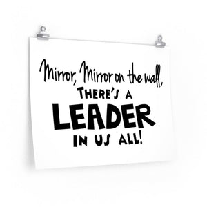motivational school poster for a Leader in Me school, wall decor,  Leadership poster
