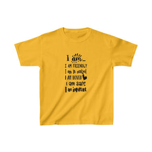 Positive affirmations Child's shirt, I am kind, I am smart, I am brave