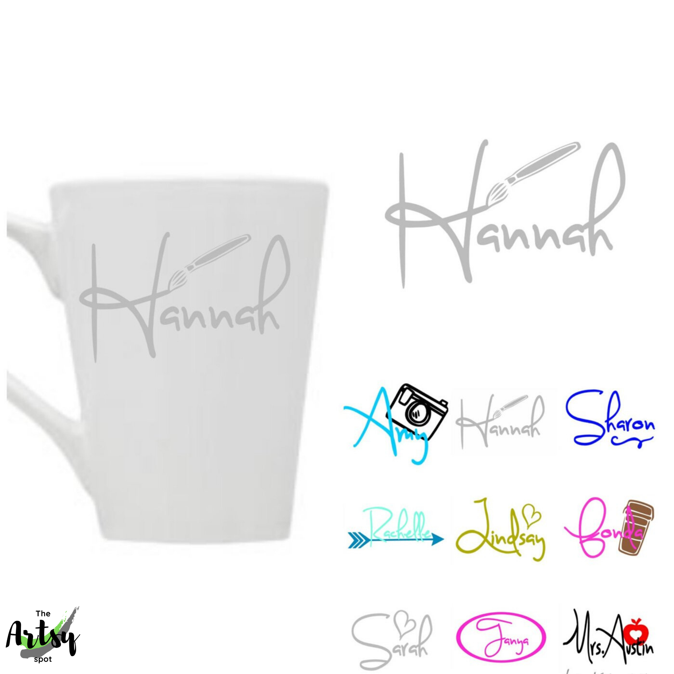 Cup name decals, Tumbler name decals – The Artsy Spot