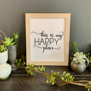 This is my happy place framed print, reading room decor