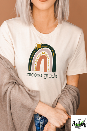 2nd grade teacher shirt, rainbow shirt for Second Grade teacher, 2nd grade shirt, Back to school shirt, The Artsy Spot