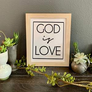God is Love, FRAMED wall print - The Artsy Spot
