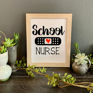  School nurse picture, School Nurse Appreciation gift, School Nurse wall decor, school nurse week gift