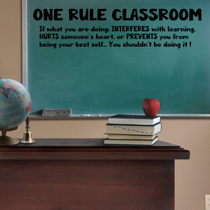 One rule classroom decal, Be kind decal, Stay on task decal for classroom wall 