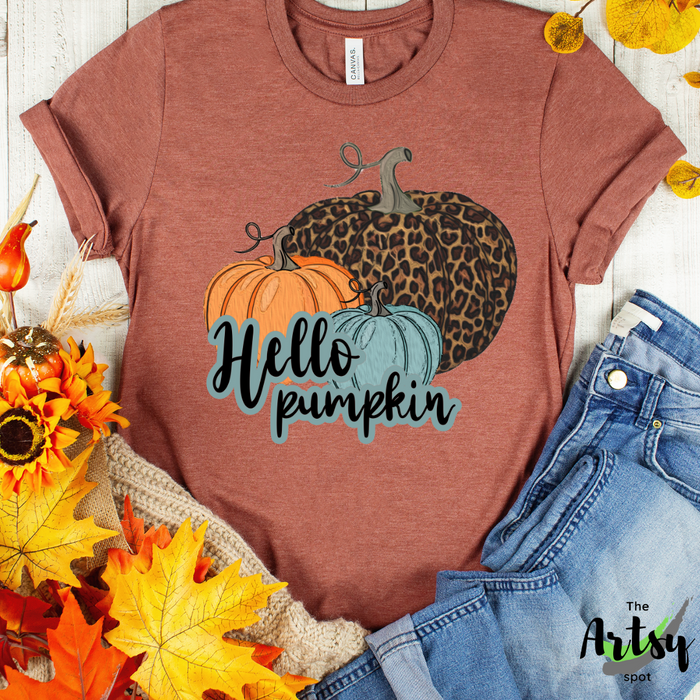 Hello Pumpkin shirt, Trendy fall t-shirt