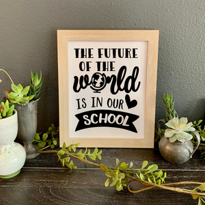 Picture for school office, Principal gift for boss's day, Future of the world picture