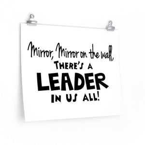 School wall decor, motivational school poster for a Leader in Me school, Leadership poster