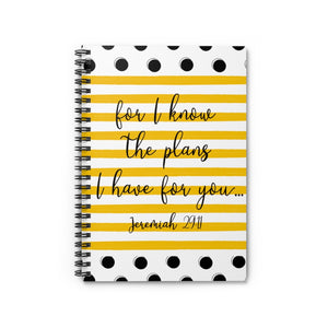 Jeremiah 29:11 notebook, Christian Notebook, For I know the plans I have for you, bible study journal, 