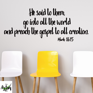 The Great Commission Scripture decal