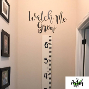 Watch Me Grow decal, growth chart decal, growth ruler decal, growth chart quote