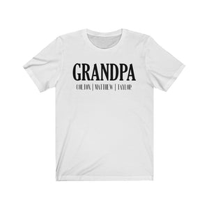 Personalized Grandpa shirt with kid's names, shirt for Grandpa, Father's Day gift