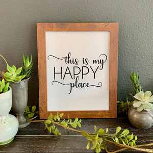 This is my happy place framed print, happy place picture, sitting room decor
