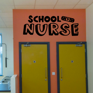 School Nurse Door Decal, School nurse wall decor, School Nurse wall decal