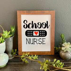  School nurse picture, School Nurse Appreciation gift, School Nurse wall decor, gift for school nurse