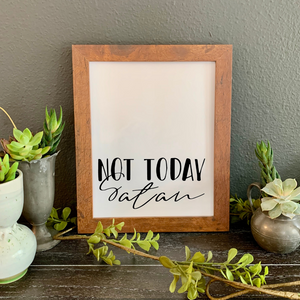 Not Today Satan Picture, funny Christian picture, Prayer gifts