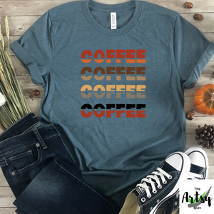 Coffee Coffee Coffee Coffee shirt, Ombre colors, Sunset colors coffee t-shirt