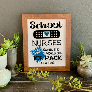 School Nurses picture, School nurse wall decor, Funny school nurse gift