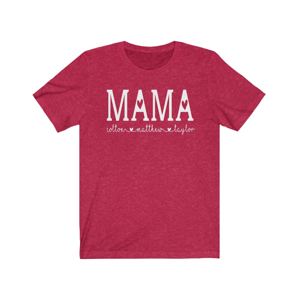 Personalized Mama shirt with kid's names, Mother's Day gift, Mom shirt ...