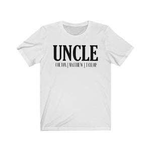 Gift for Uncle, Personalized Uncle T-shirt with children's names, shirt for Uncle