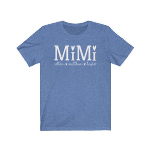 Personalized Mimi shirt with grandkid's names, Gift for Mimi, Custom mimi shirt