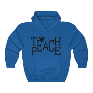 ROYAL Teach Peace Unisex Hooded Sweatshirt, Teach peace Hoodie, Teacher hoodie, Peace hoodie