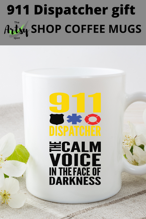 911 dispatcher coffee mug, Gift for a 911 dispatcher, civil service gift, dispatcher word collage mug, 911 thank you gift