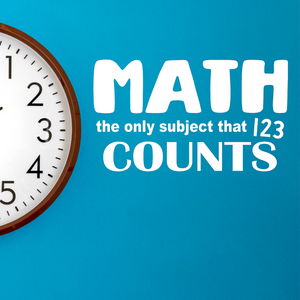 Math is the only subject that counts decal, Math teacher decal, funny math quote