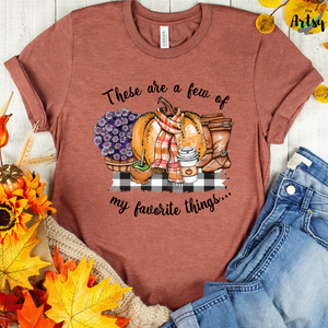 These are a few of my favorite things shirt, fall shirt, pumpkin shirt