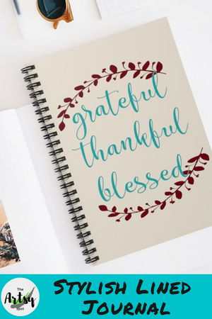 Grateful Thankful Blessed, Fall Notebook, Bible Study journal, Spiral Notebook - Ruled Line