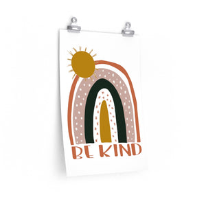 Be kind School Poster, Nuetral Rainbow poster