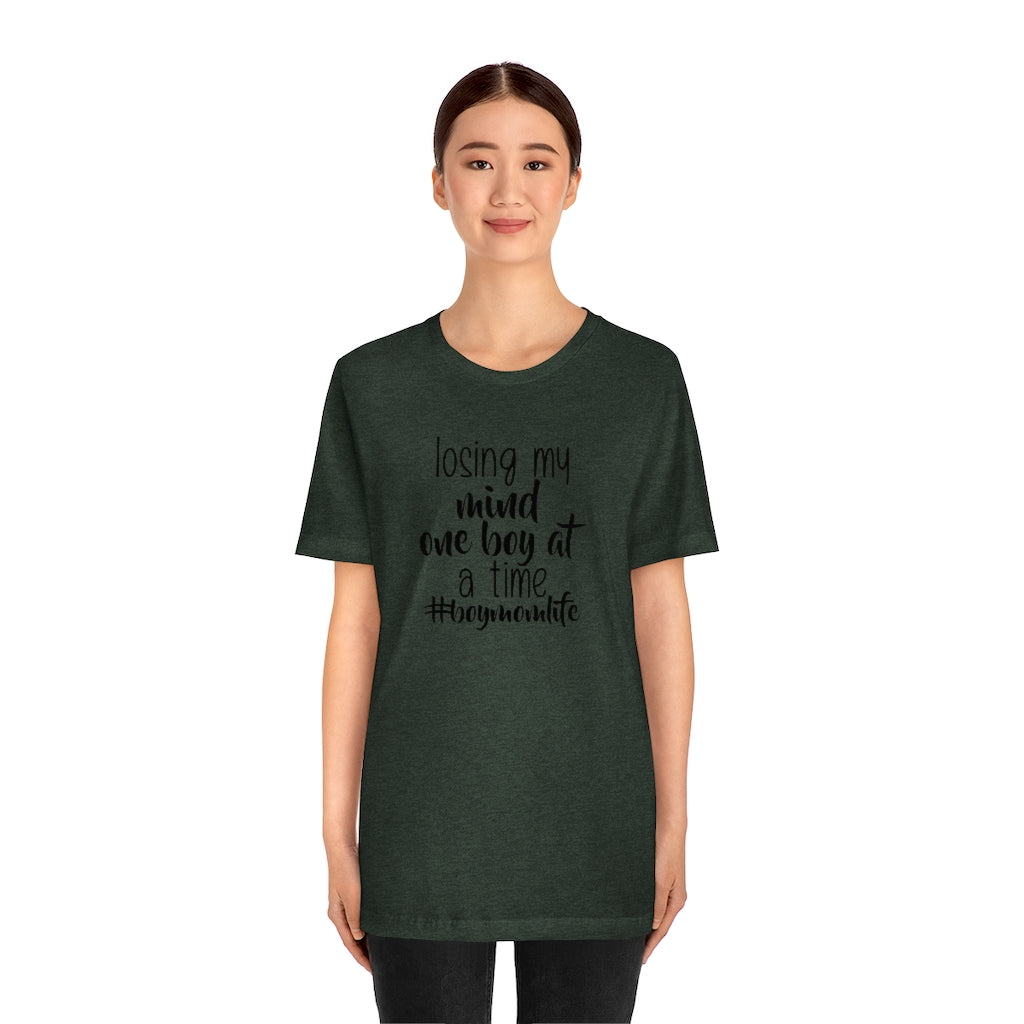 Losing my mind one boy at a time shirt, boymom shirt, mom of boys shirt ...