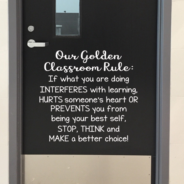 Our Golden Classroom Rule Decal