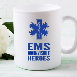 EMS coffee mug, Gift for an Ems worker, EMs gift, EMS the invisible heroes mug, EMS thank you gift, Ems appreciation gift